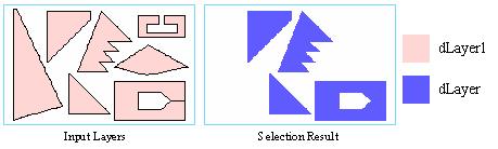 特定のプロパティによる形状選択演算45 Degree Anglesの例